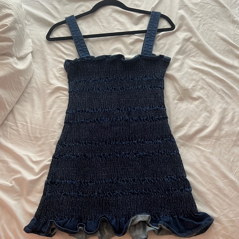 Urban ruched denim dress